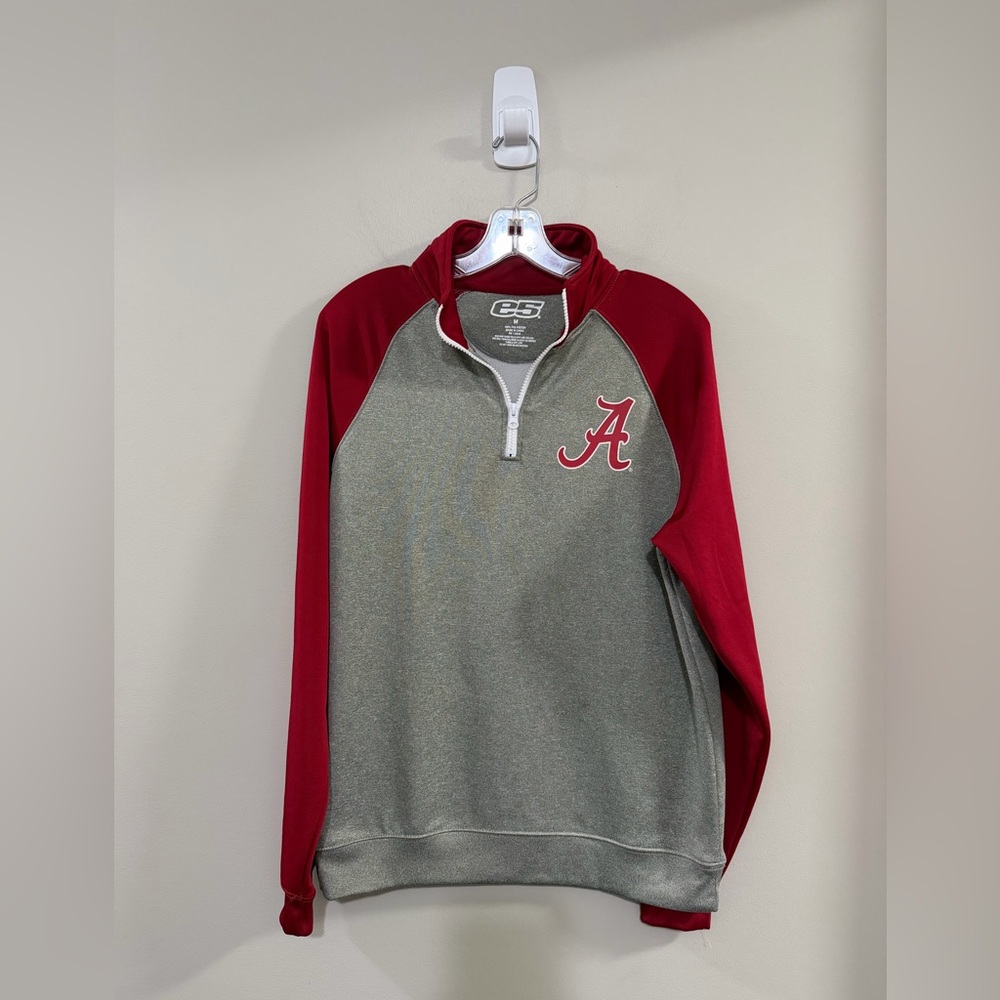 Men's University of Alabama Quarter Zip Pullover. Size M